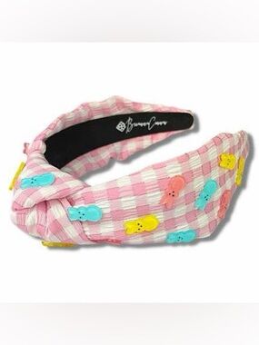 Brianna Cannon Pink Gingham Easter Knotted Headband